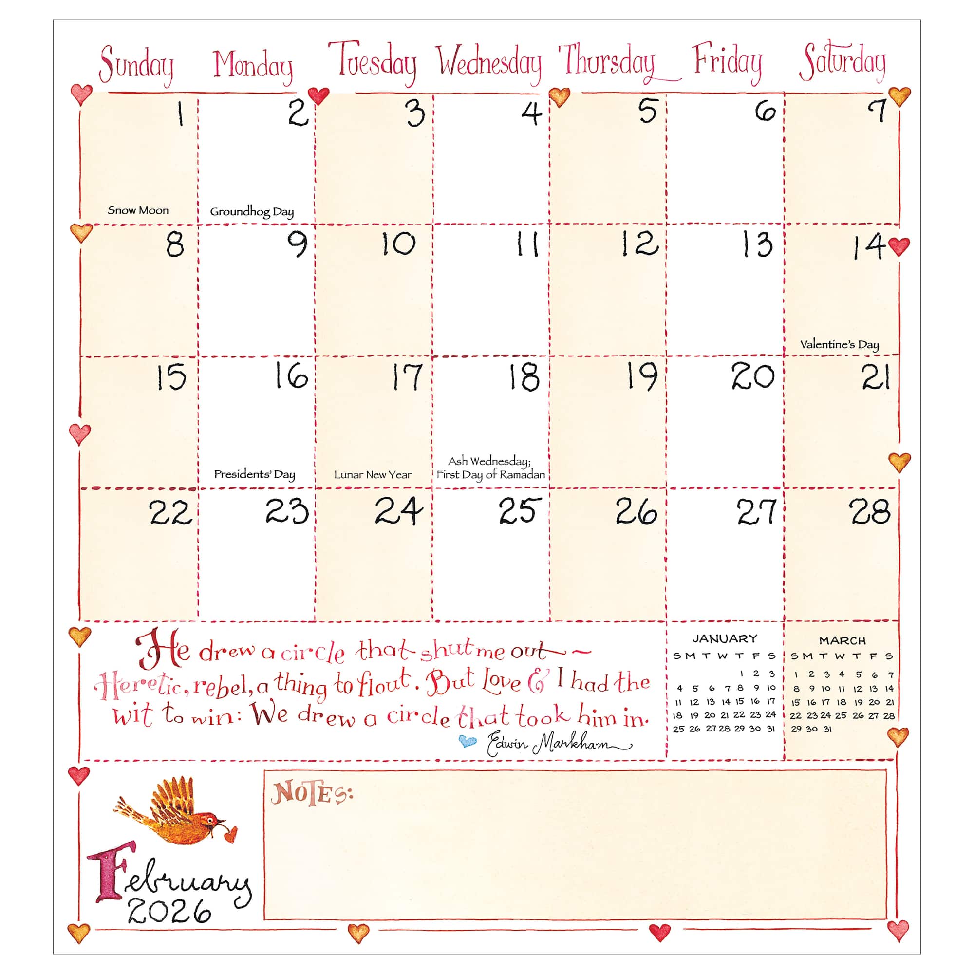 2026-2027 Susan Branch Small Monthly Pocket Planner